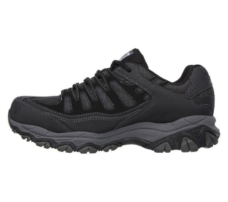 Black Skechers Relaxed Fit: Cankton St Men's Work Shoes | SCJG-95187