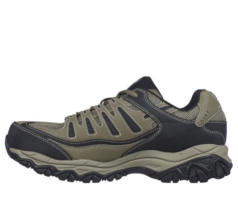 Black Skechers Relaxed Fit: Cankton St Men's Work Shoes | KWAJ-83701