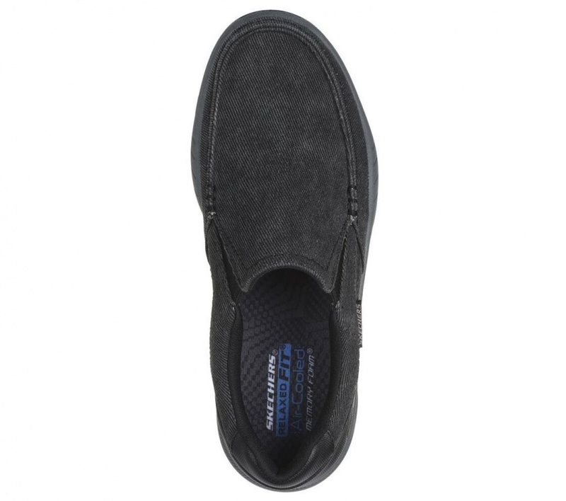 Black Skechers Relaxed Fit: Cohagen - Vierra Men's Slip On | RLKI-62035