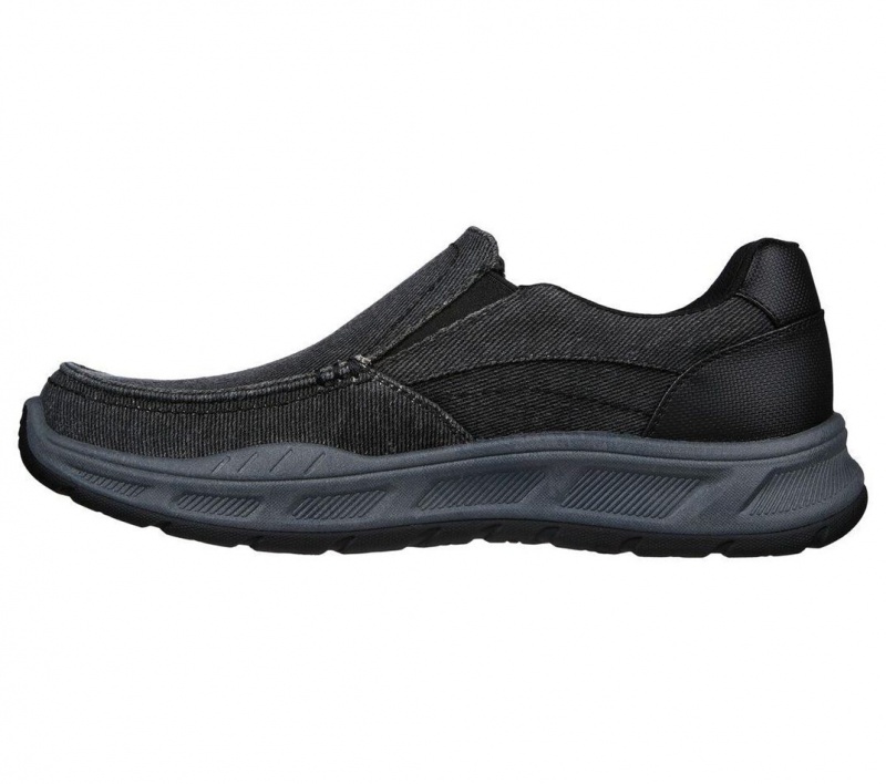 Black Skechers Relaxed Fit: Cohagen - Vierra Men's Slip On | RLKI-62035