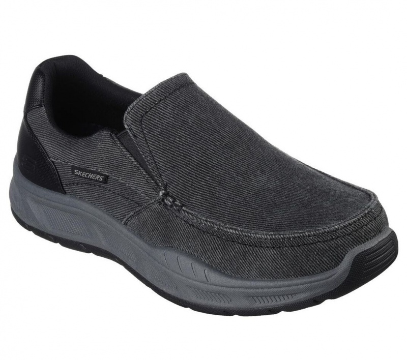 Black Skechers Relaxed Fit: Cohagen - Vierra Men's Slip On | RLKI-62035