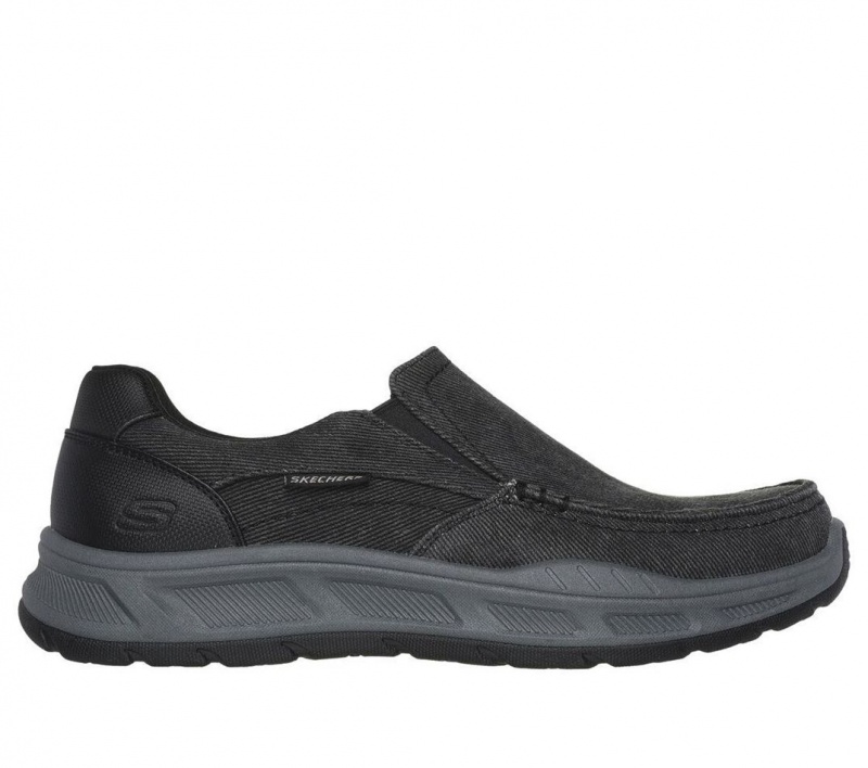 Black Skechers Relaxed Fit: Cohagen - Vierra Men\'s Slip On | RLKI-62035