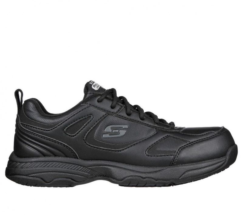 Black Skechers Relaxed Fit: Dighton - Bricelyn Sr Women\'s Work Shoes | ERZK-32879