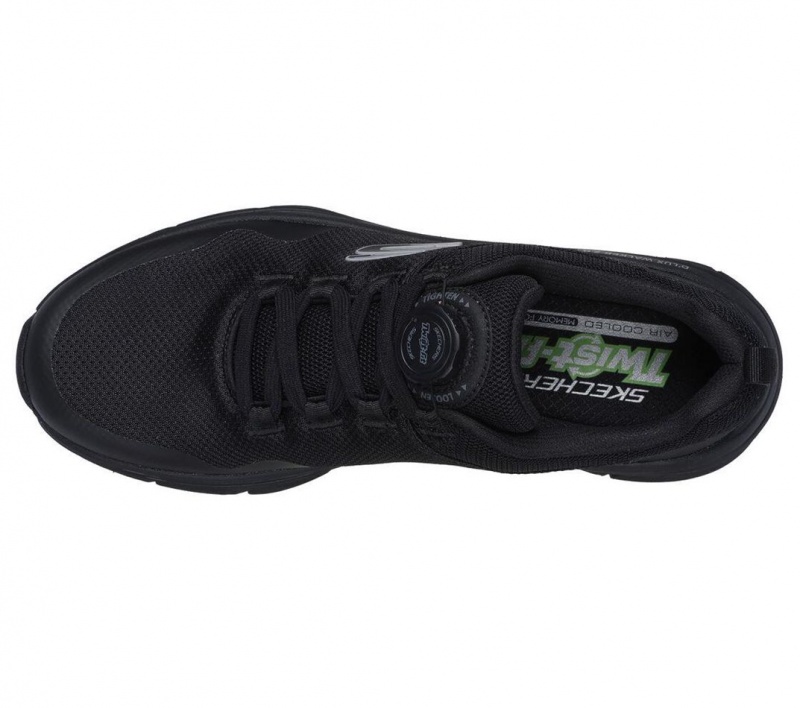 Black Skechers Relaxed Fit: D'lux Walker 2.0 - Sunto Men's Sneakers | EYOH-27035