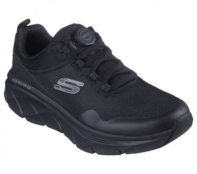 Black Skechers Relaxed Fit: D'lux Walker 2.0 - Sunto Men's Sneakers | EYOH-27035