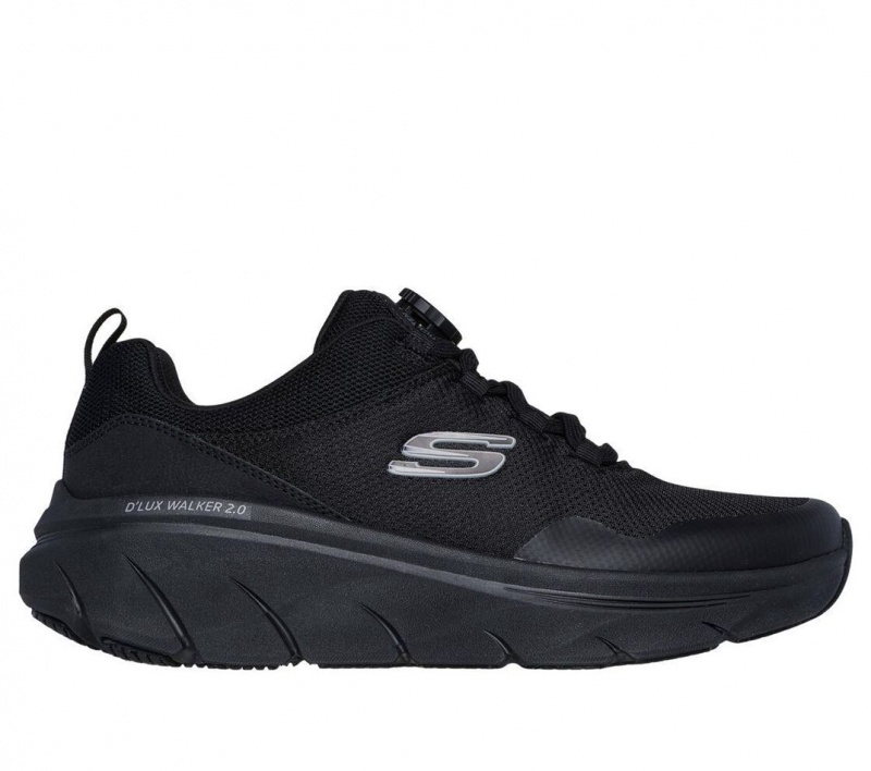 Black Skechers Relaxed Fit: D\'lux Walker 2.0 - Sunto Men\'s Sneakers | EYOH-27035