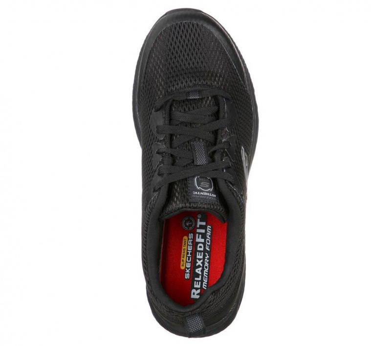 Black Skechers Relaxed Fit: Dynaair Sr Men's Work Shoes | AUNM-45372