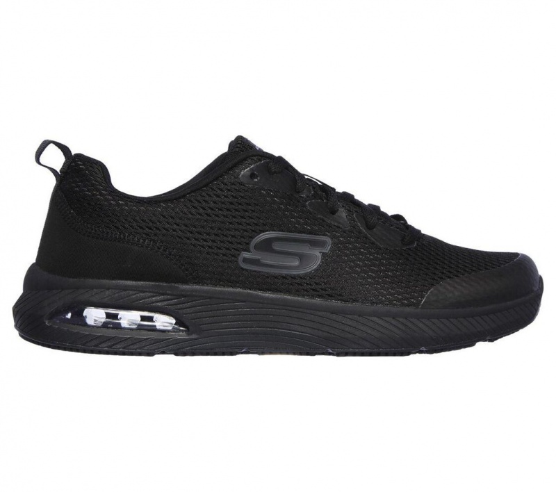 Black Skechers Relaxed Fit: Dynaair Sr Men's Work Shoes | AUNM-45372