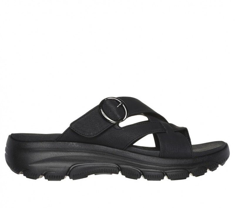 Black Skechers Relaxed Fit: Easy Going - Sundown Women\'s Sandals | FJZG-75230