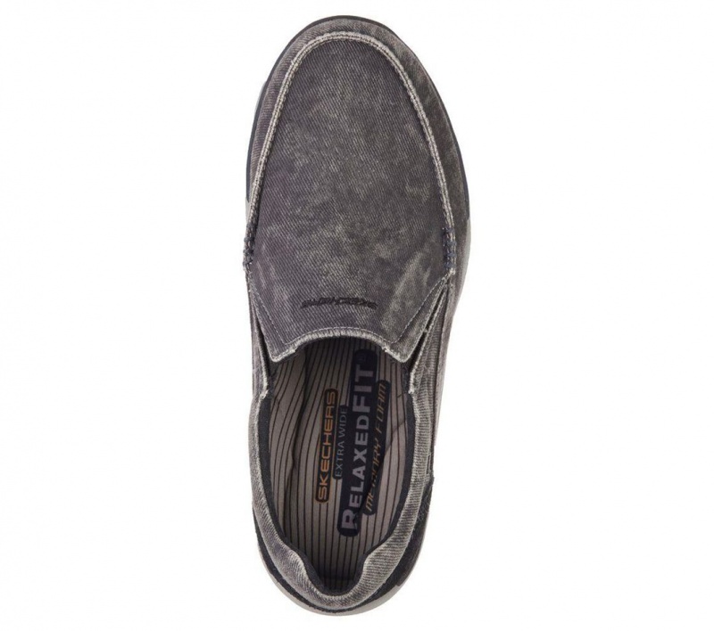 Black Skechers Relaxed Fit: Expected - Avillo Men's Slip On | AFKG-94218