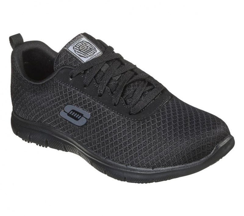 Black Skechers Relaxed Fit: Ghenter - Bronaugh Sr Women's Work Shoes | LDPM-36842