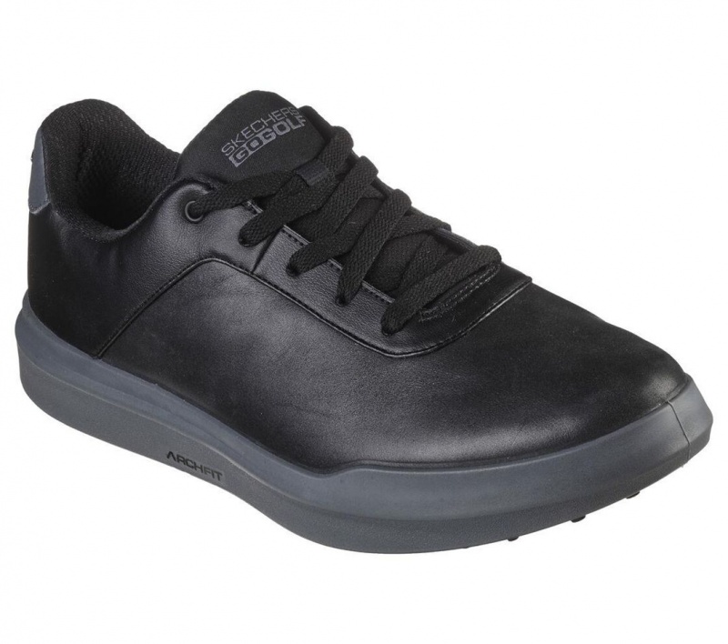 Black Skechers Relaxed Fit: Go Golf Drive 5 Lx Men's Walking Shoes | PMUK-09276