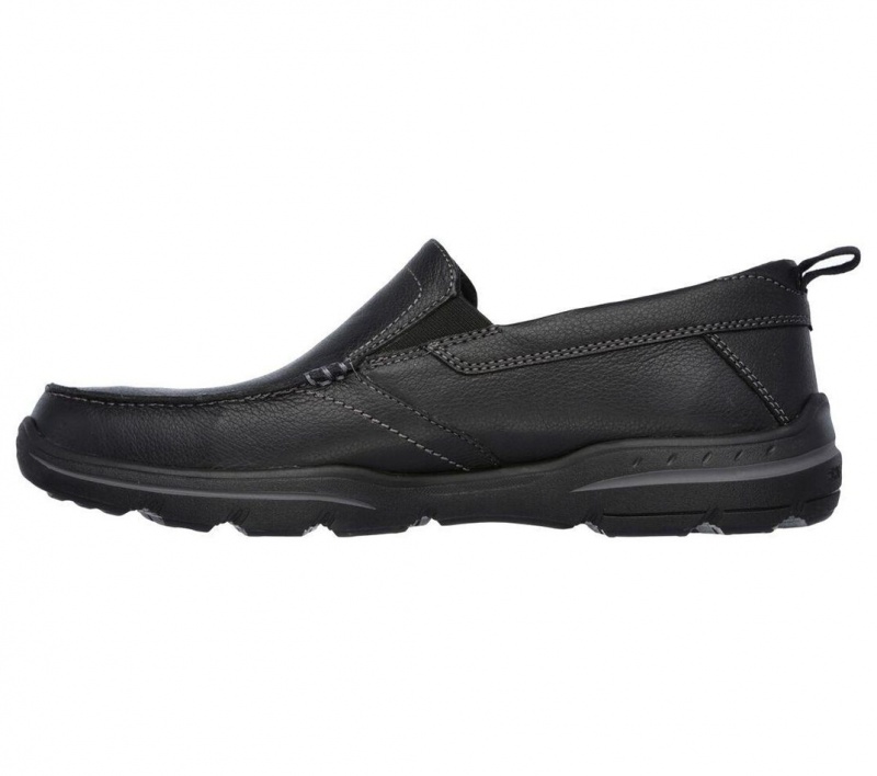 Black Skechers Relaxed Fit: Harper - Forde Men's Dress Shoes | SMFH-12946