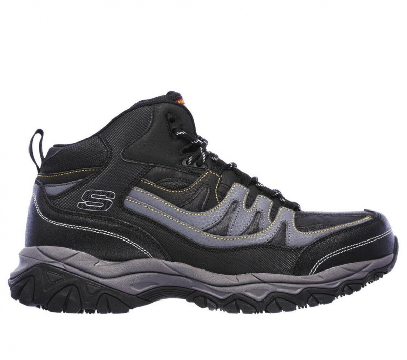 Black Skechers Relaxed Fit: Holdredge - Rebem St Men\'s Work Shoes | ISVR-60193