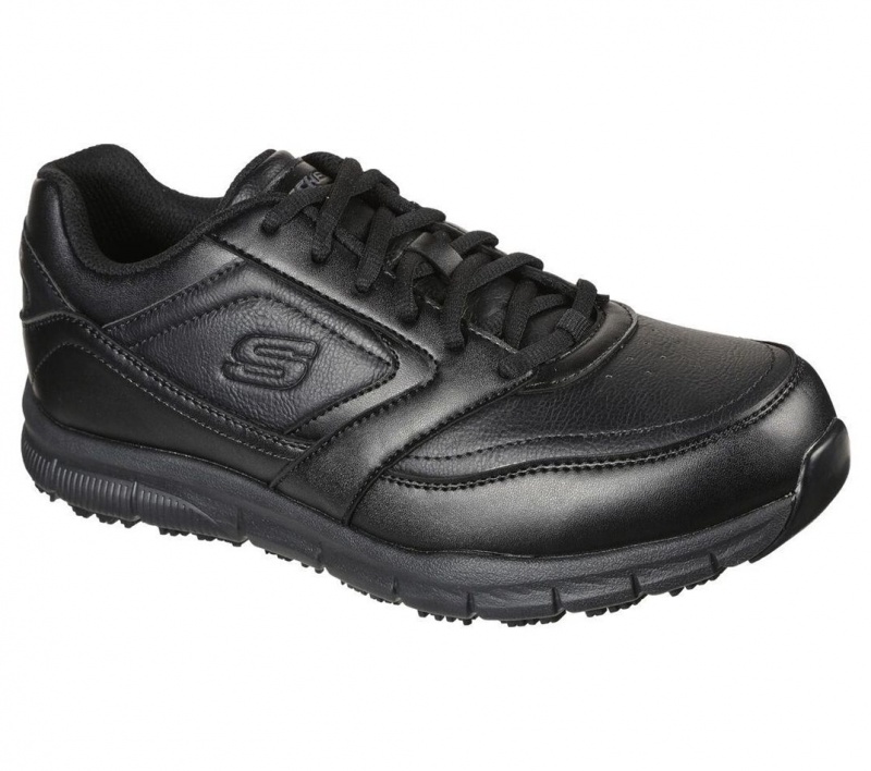 Black Skechers Relaxed Fit: Nampa Sr Men's Work Shoes | NFYX-71408