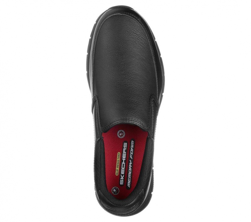 Black Skechers Relaxed Fit: Nampa - Groton Sr Men's Work Shoes | AHWI-07839