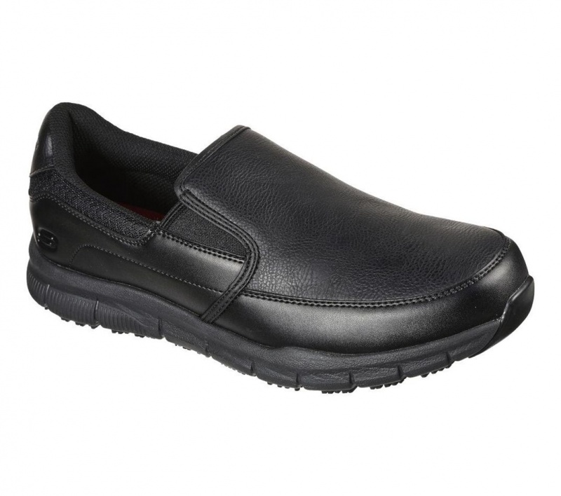 Black Skechers Relaxed Fit: Nampa - Groton Sr Men's Work Shoes | AHWI-07839