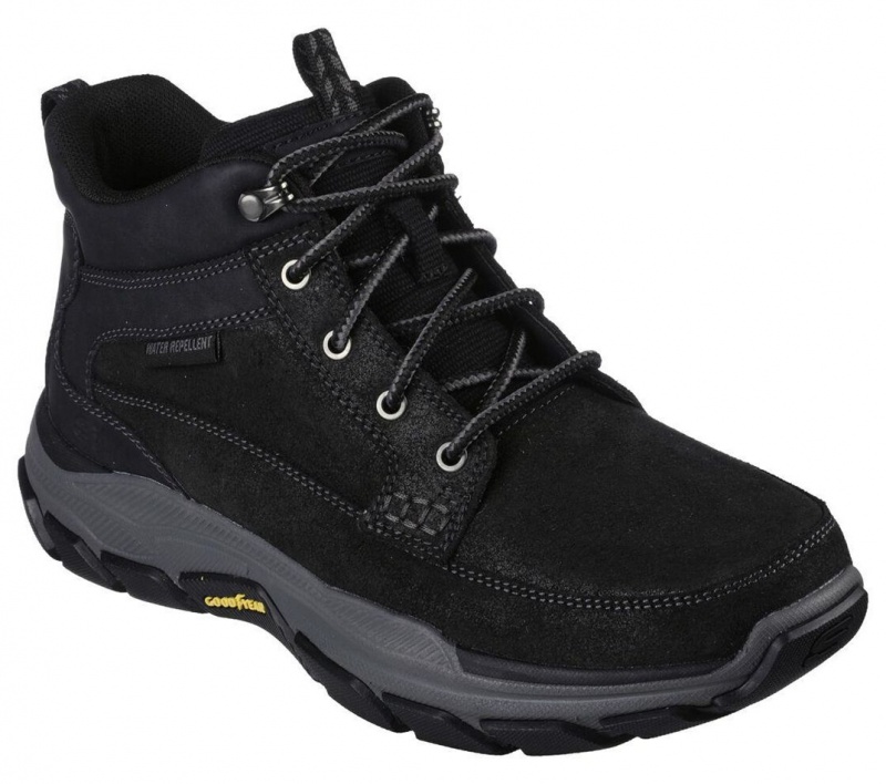 Black Skechers Relaxed Fit: Respected - Boswell Men's Boots | EZUC-06925