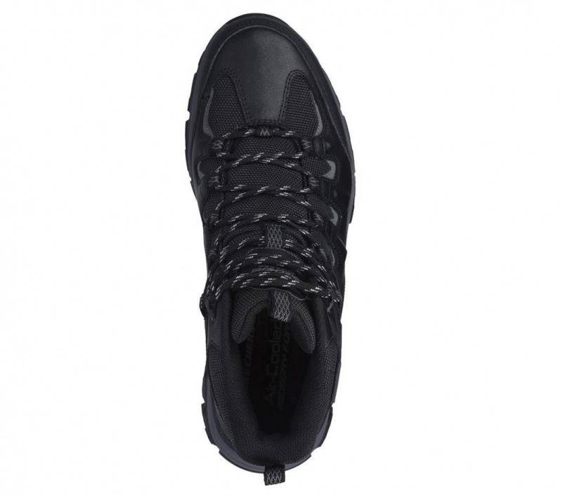 Black Skechers Relaxed Fit: Rickter - Branson Men's Boots | HTVB-92641