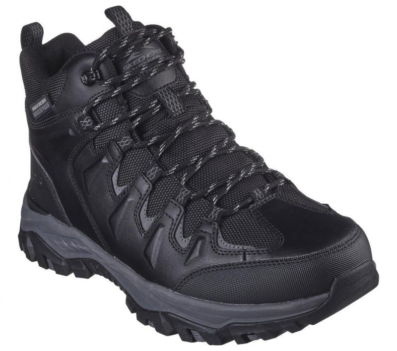 Black Skechers Relaxed Fit: Rickter - Branson Men's Boots | HTVB-92641