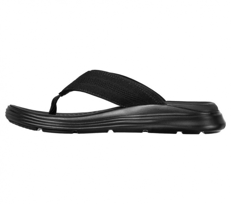 Black Skechers Relaxed Fit: Sargo - Point Vista Men's Sandals | YINF-02498