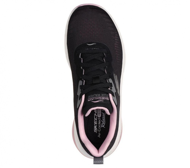 Black Skechers Relaxed Fit: Skech-air D'lux Women's Walking Shoes | EUZS-04635