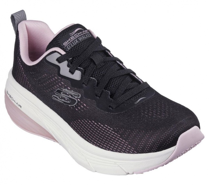 Black Skechers Relaxed Fit: Skech-air D'lux Women's Walking Shoes | EUZS-04635