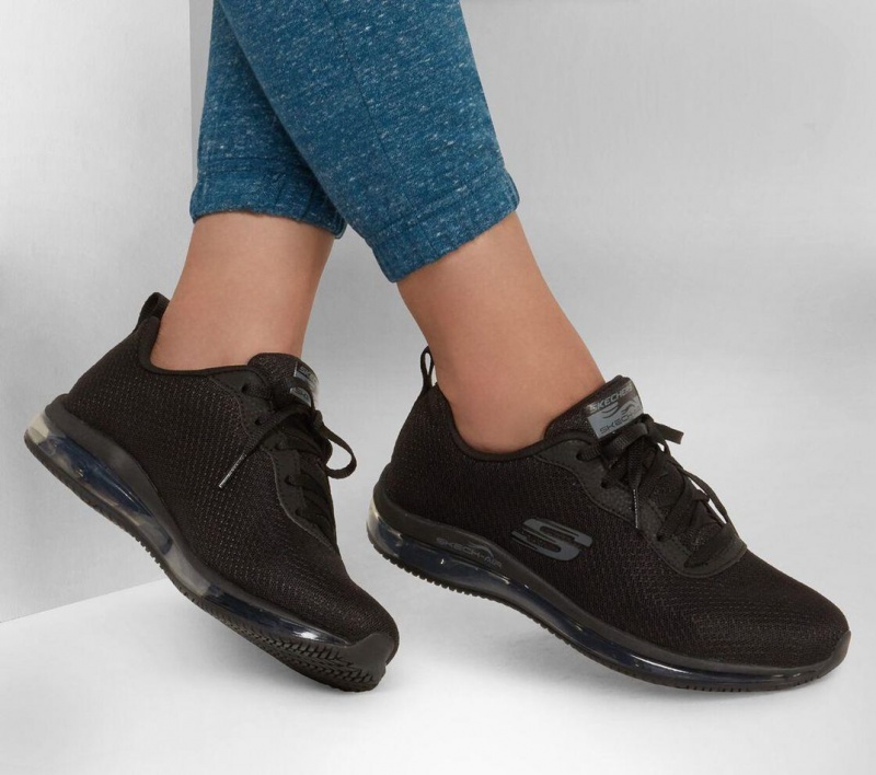 Black Skechers Relaxed Fit: Skech-air Sr Women's Work Shoes | UOQR-84670