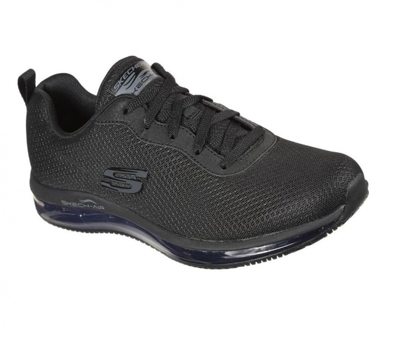 Black Skechers Relaxed Fit: Skech-air Sr Women's Work Shoes | UOQR-84670