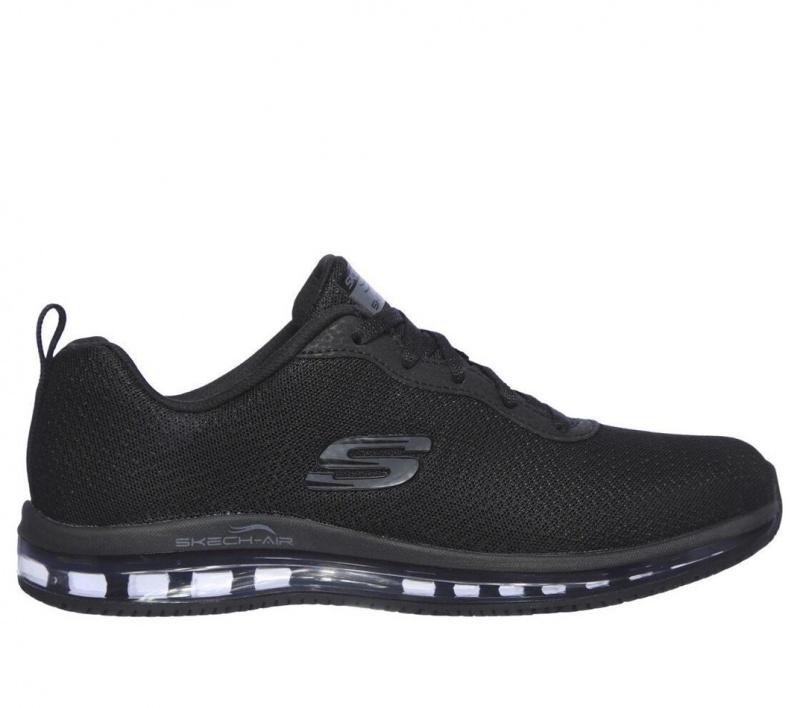 Black Skechers Relaxed Fit: Skech-air Sr Women\'s Work Shoes | UOQR-84670