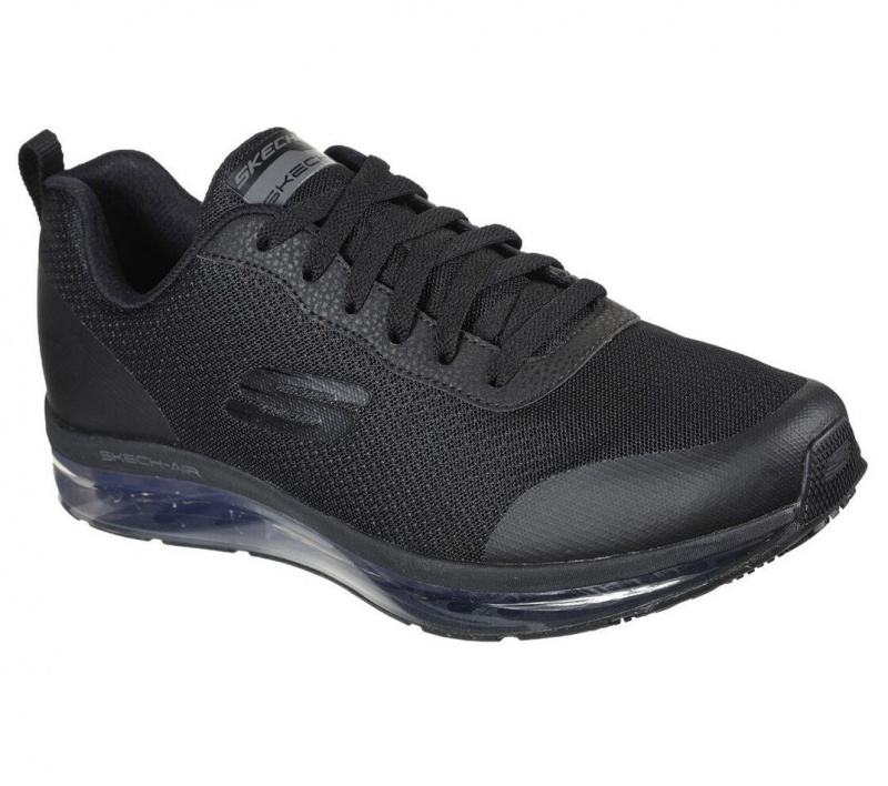 Black Skechers Relaxed Fit: Skech-air - Chamness Sr Men's Work Shoes | MHEY-65420