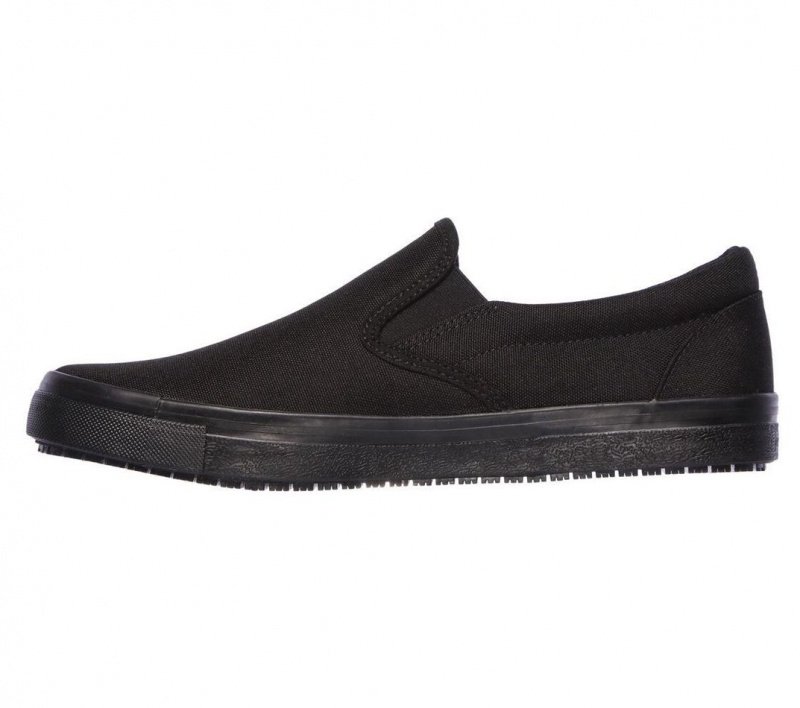 Black Skechers Relaxed Fit: Sudler - Dedham Sr Men's Work Shoes | IMVO-14968