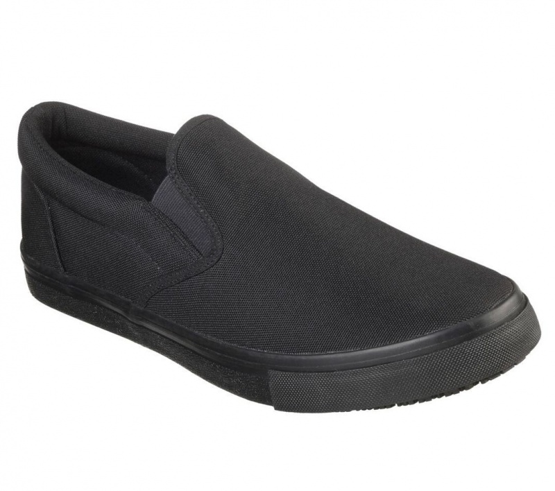 Black Skechers Relaxed Fit: Sudler - Dedham Sr Men's Work Shoes | IMVO-14968