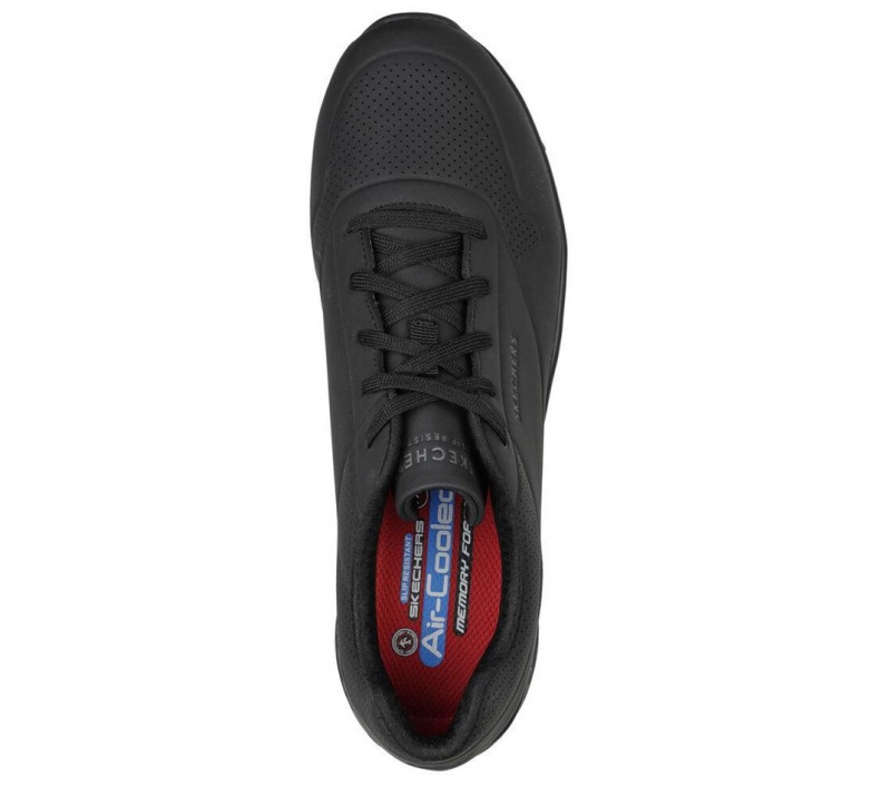 Black Skechers Relaxed Fit: Uno Sr - Sutal Men's Work Shoes | JWRK-79248