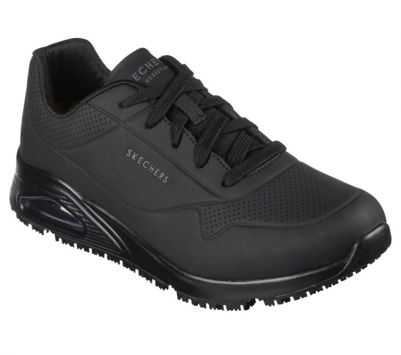 Black Skechers Relaxed Fit: Uno Sr - Sutal Men's Work Shoes | JWRK-79248