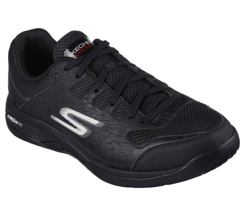 Black Skechers Relaxed Fit: Viper Court - Pickleball Men's Sneakers | ONMV-36094