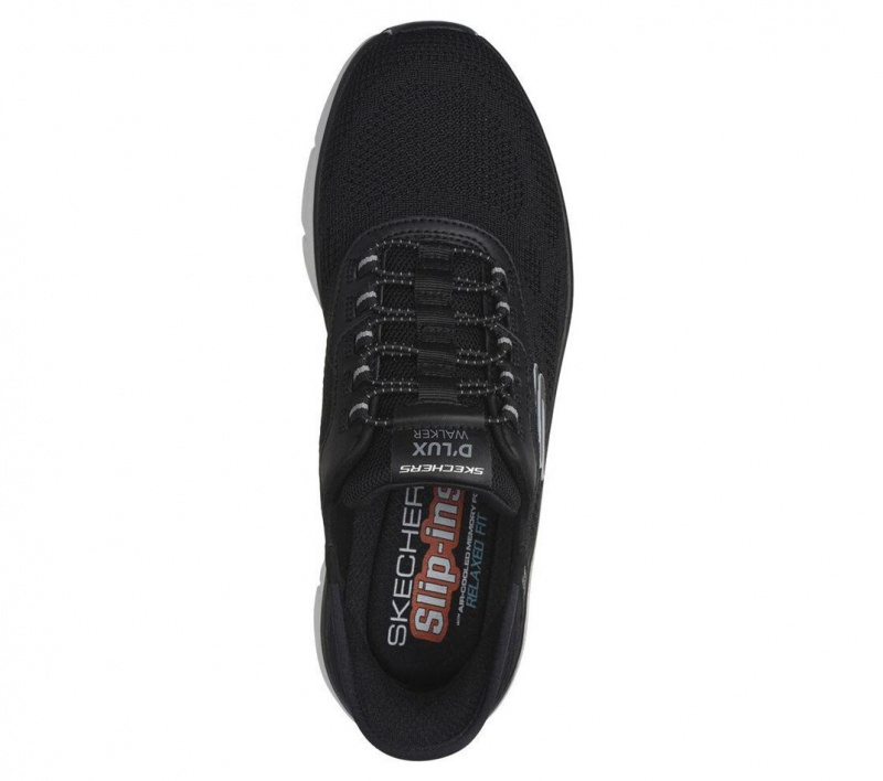 Black Skechers Rf: D'lux Walker 2.0 - Rezinate Men's Slip On | KQHG-74138