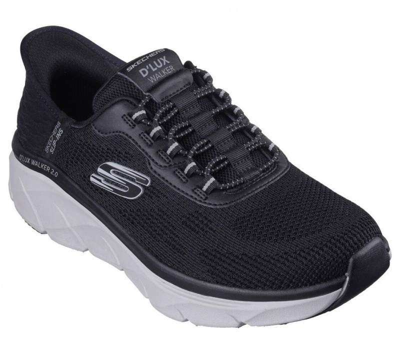 Black Skechers Rf: D'lux Walker 2.0 - Rezinate Men's Slip On | KQHG-74138