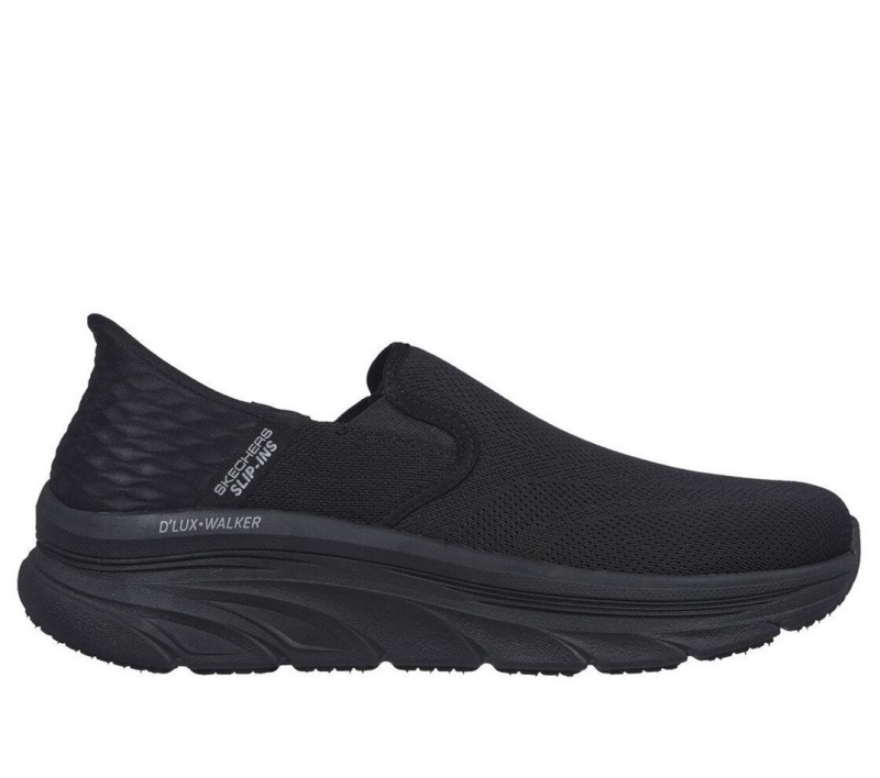 Black Skechers Rf: D\'lux Walker - Orford Men\'s Slip On | FNJS-35107