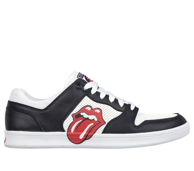 Black Skechers Rolling Stones: Classic Cup - Euro Lick Men\'s Walking Shoes | CQTO-36871