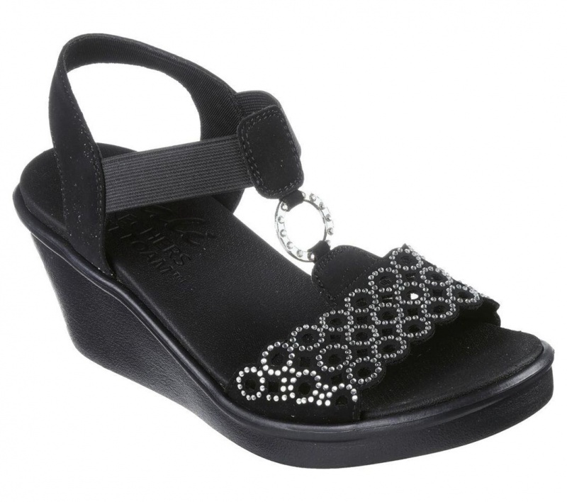 Black Skechers Rumble On - Queen B2 Women's Sandals | NJWH-30586