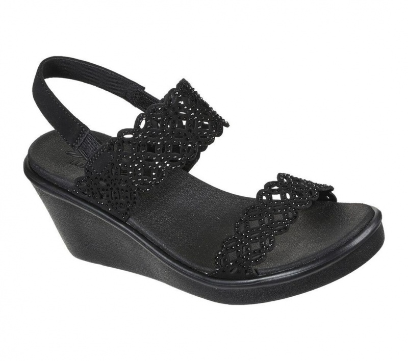 Black Skechers Rumble On - Sassy Dayz Women's Sandals | ZUXK-83142