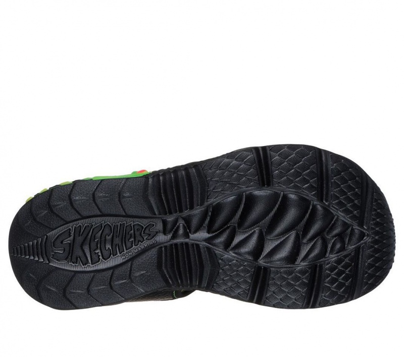 Black Skechers S Lights: Creature-splash Boys' Sandals | IBTY-67209