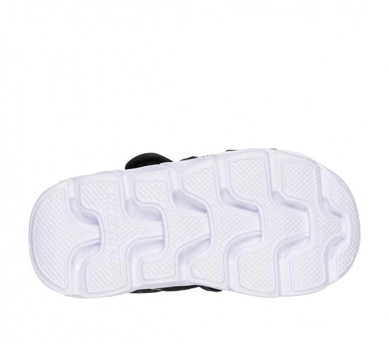 Black Skechers S Lights: Hypno-flash - Hydro-fun Boys' Sandals | LGZS-61508