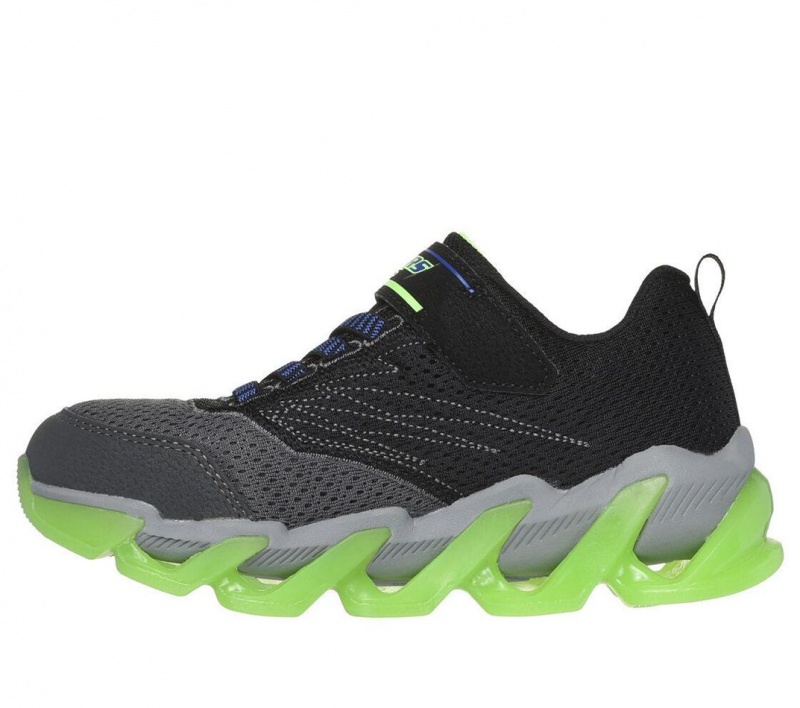 Black Skechers S Lights: Mega Surge Boys' Sneakers | TSZD-65391