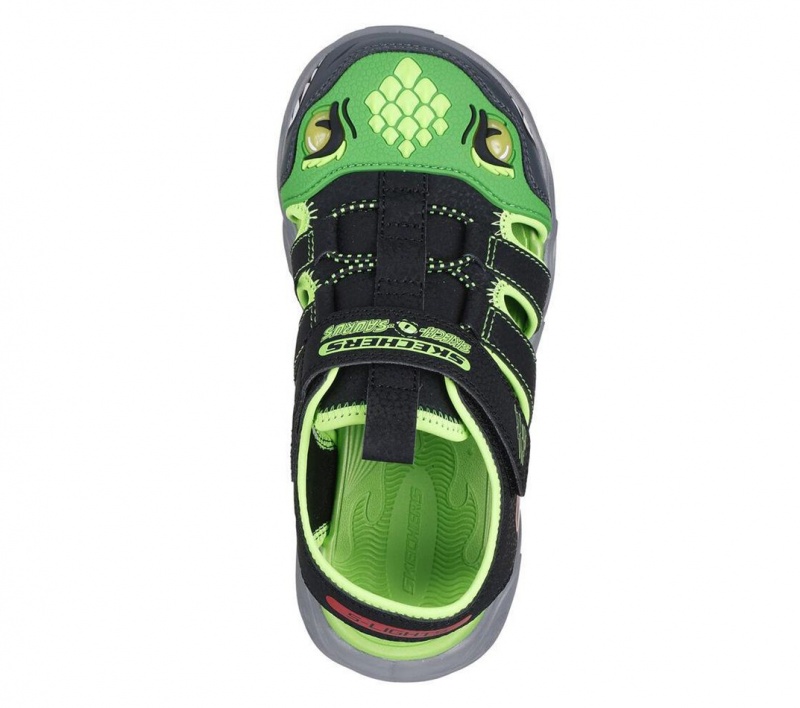 Black Skechers S Lights: Thermo-flash - Hydro-flare Boys' Sandals | ARCP-85349