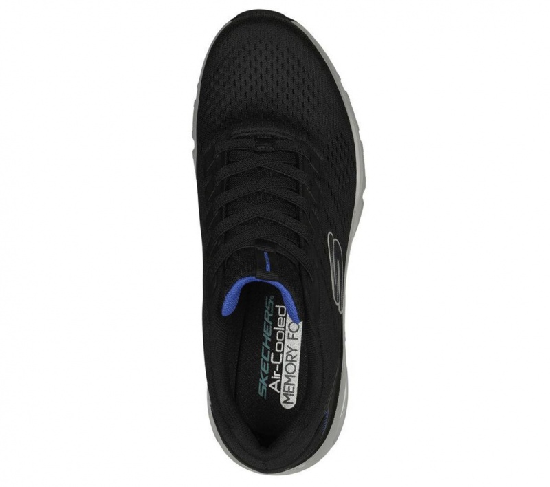 Black Skechers Skech-air Ventura Men's Sneakers | JXAV-27684