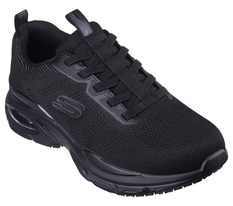 Black Skechers Skech-air Ventura Sr Men's Work Shoes | OBTM-81645