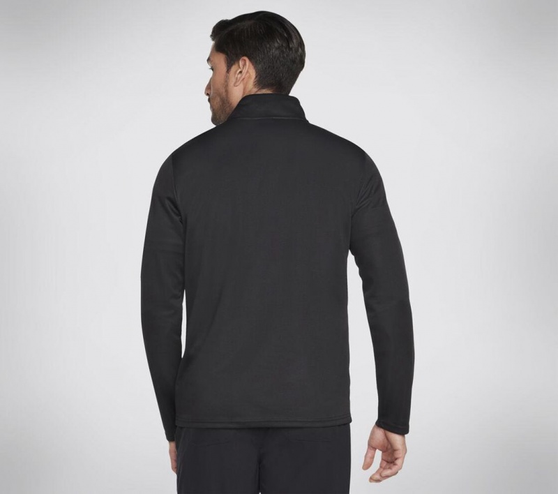 Black Skechers Skech-knits Rival 1/4 Zip Men's Top | BUFZ-07168