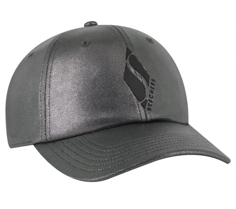 Black Skechers Skech-shine Sculpt Baseball Women's Hats | RQOV-54782